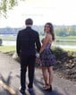 Sparkly A-line Strapless Tiered Beaded Homecoming Dresses