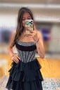 Sparkly A-line Straight Tiered Beaded Homecoming Dresses
