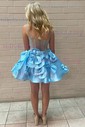 Corset Skater V-neck Satin Homecoming Dresses