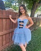 Cut Out Skater Sweetheart Tulle Tiered Homecoming Dresses