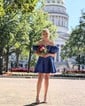 Glitter Skater Sweetheart Satin Homecoming Dresses