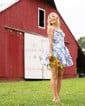 Corset A-line Floral Print Tiered Homecoming Dresses