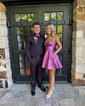 Cut Out A-line Taffeta Strapless Homecoming Dresses