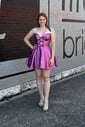 Cut Out A-line Taffeta Strapless Homecoming Dresses