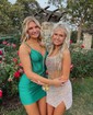 Sparkly Corset Strapless Sequin Bodycon Beaded Homecoming Dresses