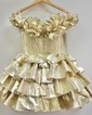 Corset Off-the-shoulder Metallic Skater Tiered Homecoming Dresses