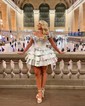 Corset Off-the-shoulder Metallic Skater Tiered Homecoming Dresses