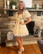 A-line Sweetheart Tulle Puffy Sleeves Homecoming Dresses