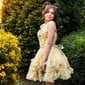 Strappy Sweetheart Tiered Skater Homecoming Dresses