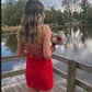 Elegant Daffodil Bodycon Lace Square Neck Homecoming Dresses