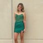 Corset Bodycon Satin Beaded Homecoming Dresses