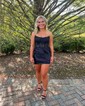 Corset Satin Straight Appliques Bodycon Homecoming Dresses