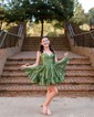 Sweetheart Organza Skater Ruffle Homecoming Dresses