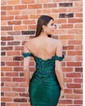 Corset Off-the-shoulder Bodycon Satin Appliques Homecoming Dresses