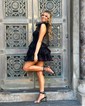 Corset Skater Halter Glitter Tulle Tiered Homecoming Dresses