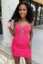 Corset Bodycon Strapless Lace Cut Out Homecoming Dresses