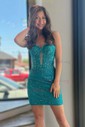 Corset Bodycon Strapless Lace Cut Out Homecoming Dresses