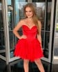 Sweet A-line Strapless Corset Tiered Ruffle Homecoming Dresses