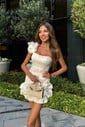 Unique Ivory Bodycon Satin One Shoulder Homecoming Dresses