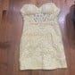 Corset Bodycon Strapless Appliques Homecoming Dresses