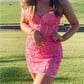 Corset Bodycon Strapless Appliques Homecoming Dresses