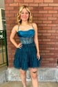 Corset Sweetheart Skater Tulle Tiered Homecoming Dresses