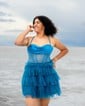 Corset Sweetheart Skater Tulle Tiered Homecoming Dresses