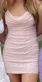 Backless Tight Square Neck Pearl Homecoming Dresses