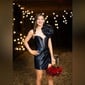Trendy One Shoulder Satin Bodycon Floral Homecoming Dresses