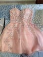 Corset Strapless Tulle Appliques Skater Homecoming Dresses