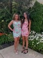 Corset Satin Bodycon Floral Print Homecoming Dresses