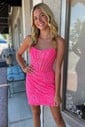 Corset Strapless Bodycon Ruched Lace Homecoming Dresses