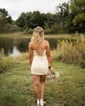 V-neck Corset Lace Bodycon Homecoming Dresses