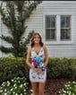 Modest Bodycon Lace V-neck Floral Homecoming Dresses
