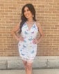Modest Bodycon Lace V-neck Floral Homecoming Dresses