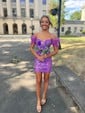 Sparkly Black Bodycon Sequin Feathers Homecoming Dresses