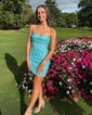 Corset Bodycon Glitter Lace-Up Ruched Homecoming Dresses
