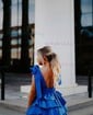 Puffy Black Skater Taffeta Tiered Homecoming Dresses