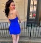 Corset Blue Bodycon Satin Ruched Homecoming Dresses