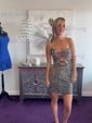 Sparkly Bodycon Sweetheart Strapless Beaded Homecoming Dresses