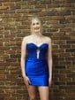 Basic Strapless Satin Appliques Bodycon Homecoming Dresses