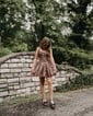 Simple Square Neck Satin Cheetah Print Skater Homecoming Dresses