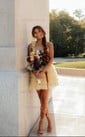 Unique Skater Tulle One Shoulder Cut Out Homecoming Dresses