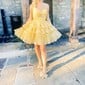 Unique Skater Tulle One Shoulder Cut Out Homecoming Dresses
