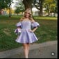 Glitter Skater Sweetheart Satin Homecoming Dresses