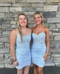 Corset Bodycon Strapless Appliques Homecoming Dresses