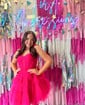 Corset A-line Tulle Tiered Homecoming Dresses