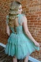 Corset A-line Tulle Tiered Homecoming Dresses