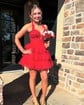 Corset Skater Halter Glitter Tulle Tiered Homecoming Dresses