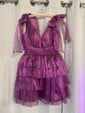 Trendy V-neck Organza Skater Tiered Homecoming Dresses